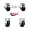 Service Caster 4 Inch Kingpinless Rubber on Steel Caster Brake & Swivel Lock 2 Rigid SCC, 2PK SCC-KP30S420-RSR-SLB-BSL-2-R-2 - alternate 6